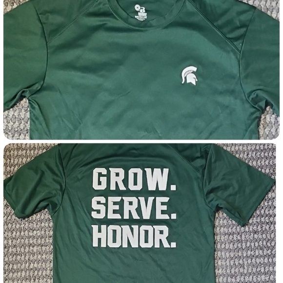 Badger Sport Other - MSU SPARTANS Green‎ Athletic Men's M Shirt GROW SERVE HONOR